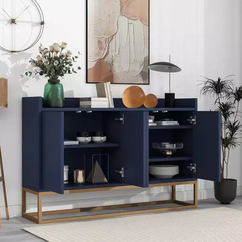 Buffet moderne élégant avec grand espace de rangement pour salle à manger, entrée