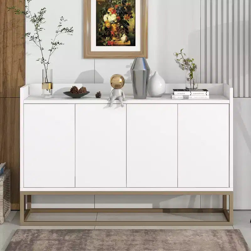 Buffet moderne élégant avec grand espace de rangement pour salle à manger, entrée