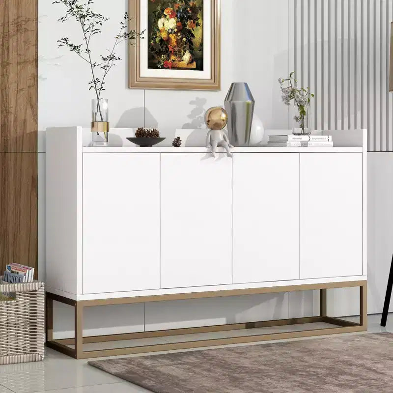 Buffet moderne élégant avec grand espace de rangement pour salle à manger, entrée