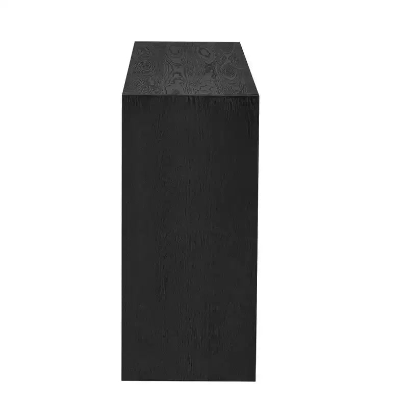 Buffet bahut moderne de 60" avec étagère ouverte de rangement et tiroirs, noir