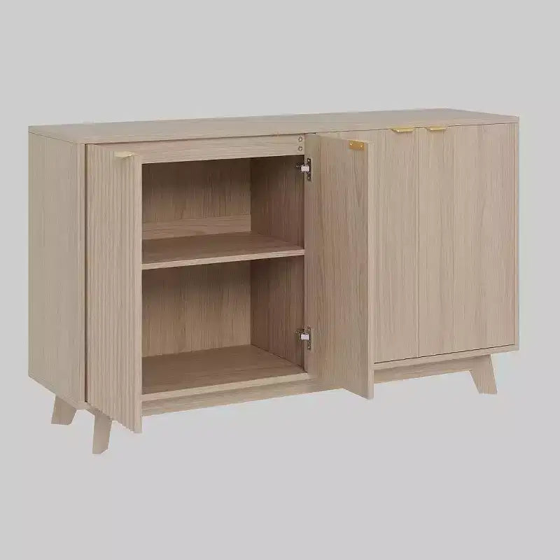 Meuble de rangement cannelé avec 4 portes pour buffet/bahut