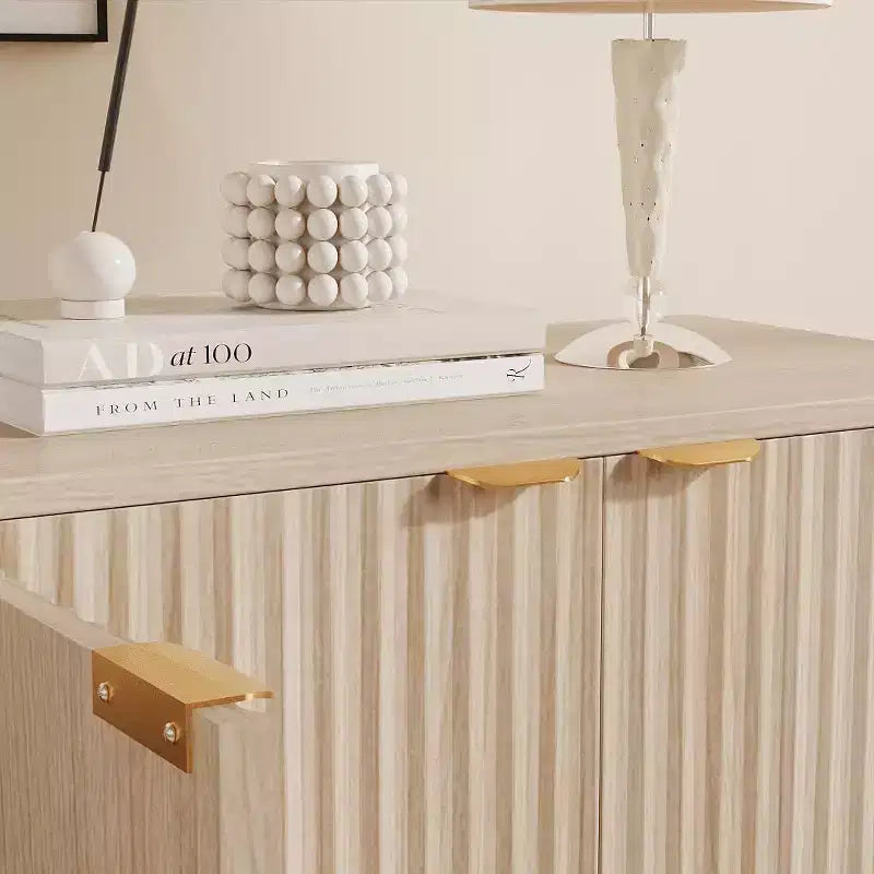 Meuble de rangement cannelé avec 4 portes pour buffet/bahut