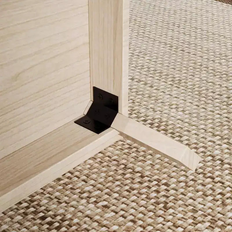 Meuble de rangement cannelé avec 4 portes pour buffet/bahut