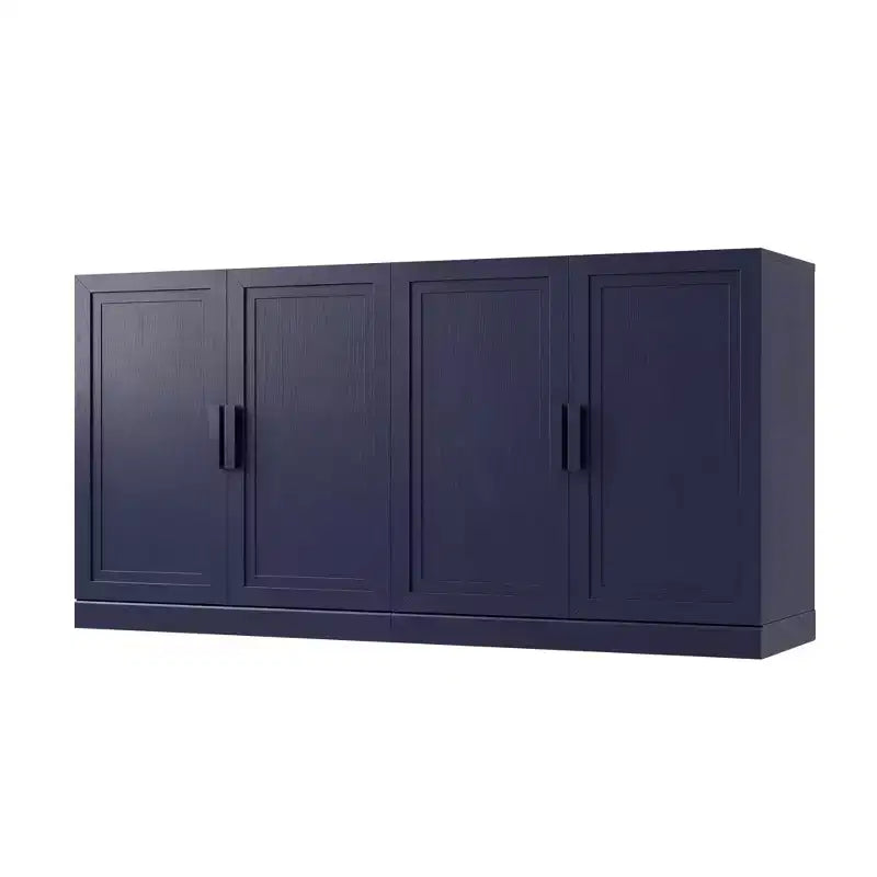 Meuble Buffet Vaisselier 62W, Meuble de Rangement de Cuisine Autonome avec 4 Portes et Étagères Réglables, Meuble Console d'Appoint Robuste