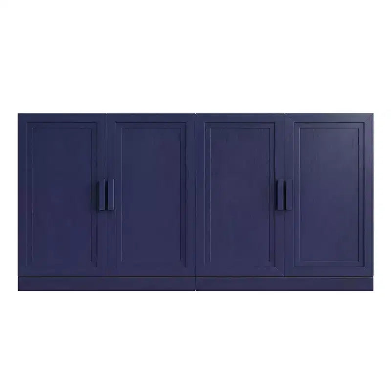 Meuble Buffet Vaisselier 62W, Meuble de Rangement de Cuisine Autonome avec 4 Portes et Étagères Réglables, Meuble Console d'Appoint Robuste