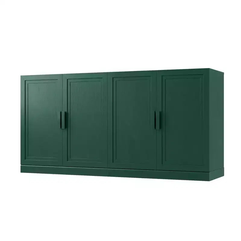 Meuble Buffet Vaisselier 62W, Meuble de Rangement de Cuisine Autonome avec 4 Portes et Étagères Réglables, Meuble Console d'Appoint Robuste