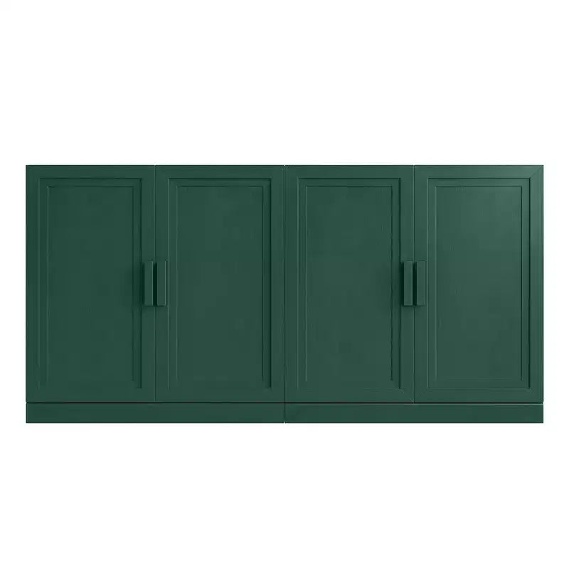 Meuble Buffet Vaisselier 62W, Meuble de Rangement de Cuisine Autonome avec 4 Portes et Étagères Réglables, Meuble Console d'Appoint Robuste