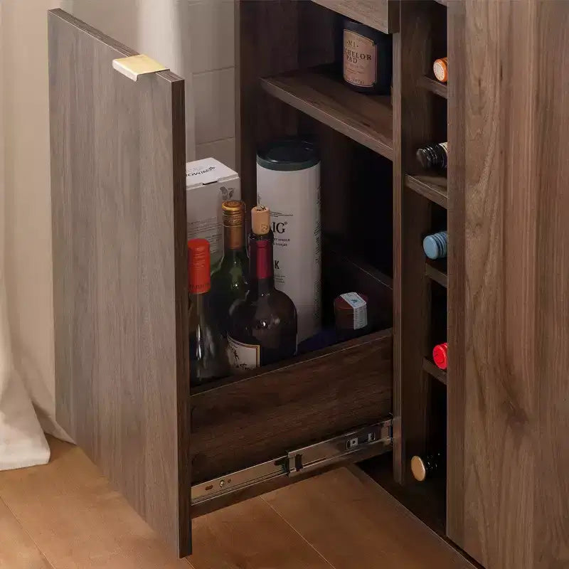 Buffet 2 portes avec rangement Noyer -