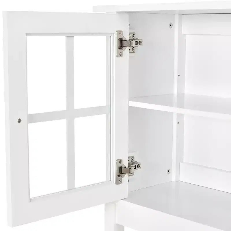 Meuble de rangement de cuisine HOMCOM avec 2 portes vitrées et étagères