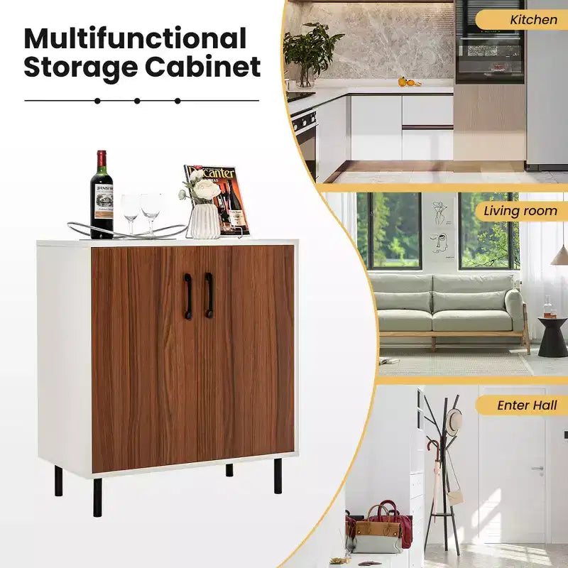 Buffet de cuisine à 2 portes avec étagère réglable
