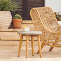 Table d'appoint industrielle en bois massif naturel pour le salon