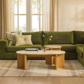 Table basse en travertin naturel pour salon – Construction durable