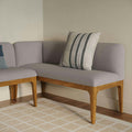Banquette de coin en bois massif gris pour salle à manger