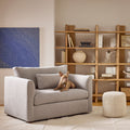 Fauteuil de relaxation contemporain en tissu gris chaud avec matelas pliable en mousse à mémoire de forme pour le salon